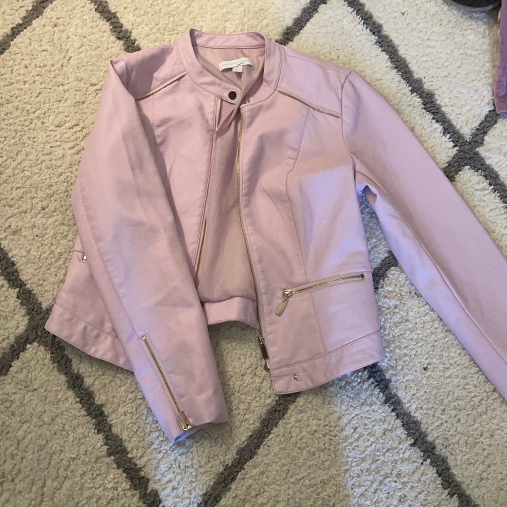 New York and Company Pink Leather Jacket